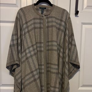 Ralph Lauren Beige Plaid Cape